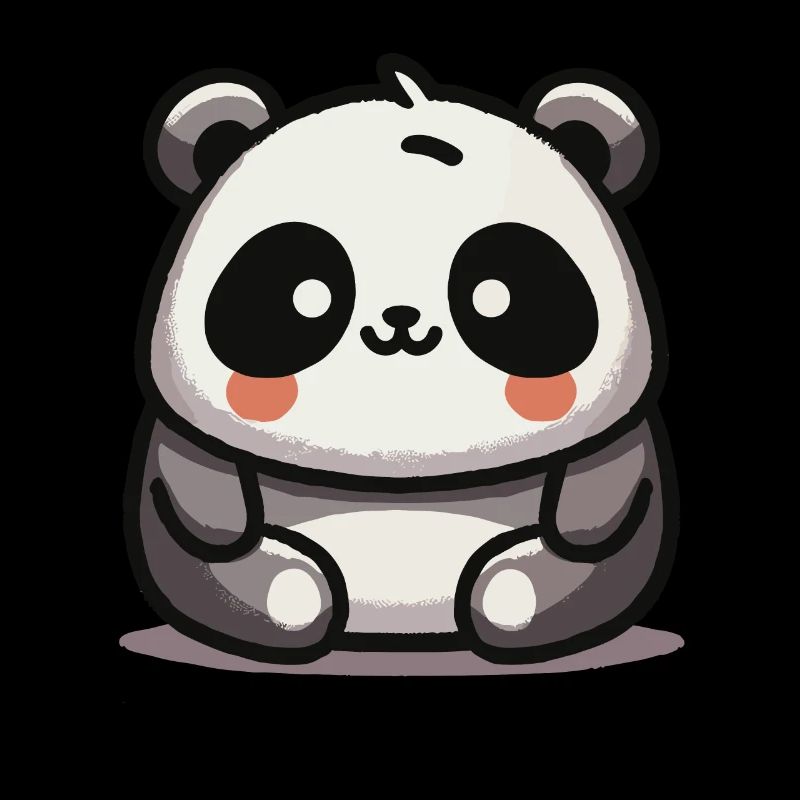 Mignon Chubby Panda Cartoon Kawaii Panda