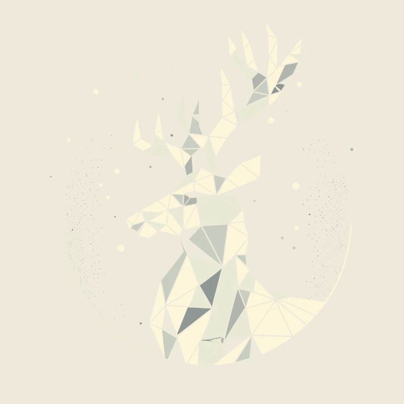 Hirsch Geweih Vektor Polygon Logo