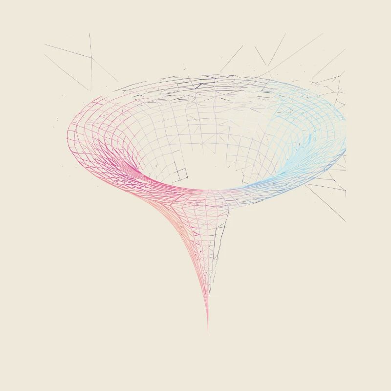 Entonnoir de trou noir dans l’espace