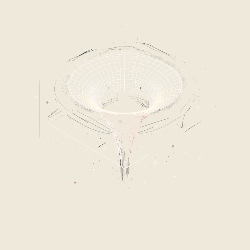 Entonnoir de trou noir dans l’espace