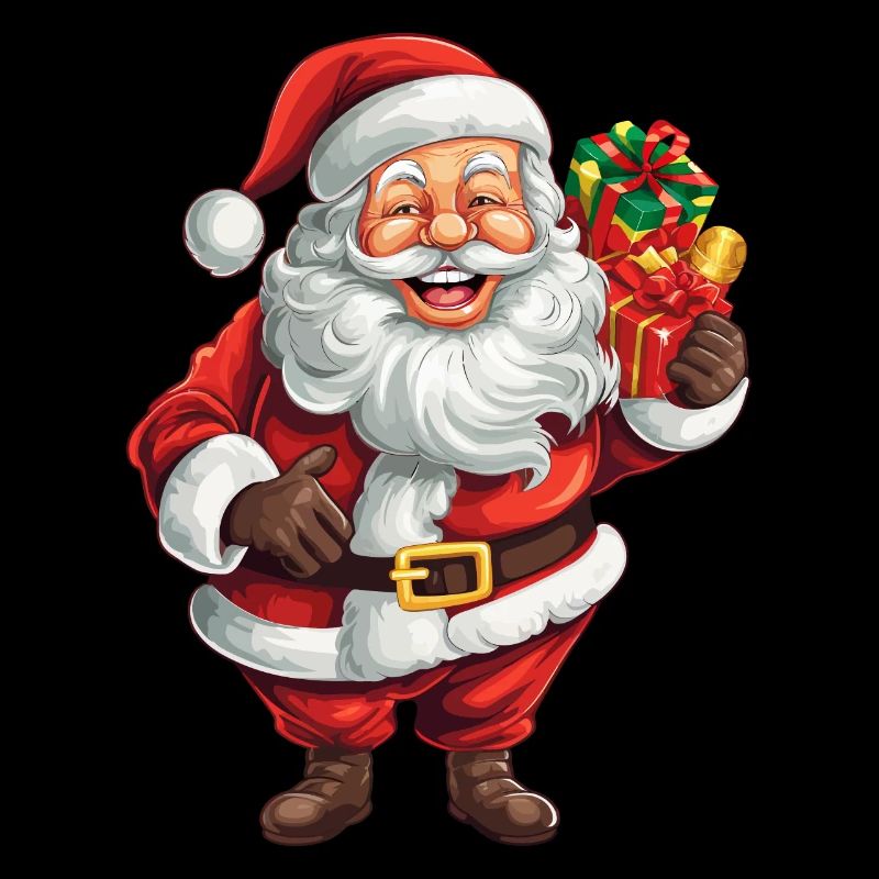 Père Noël mignon avec barbe et chapeau