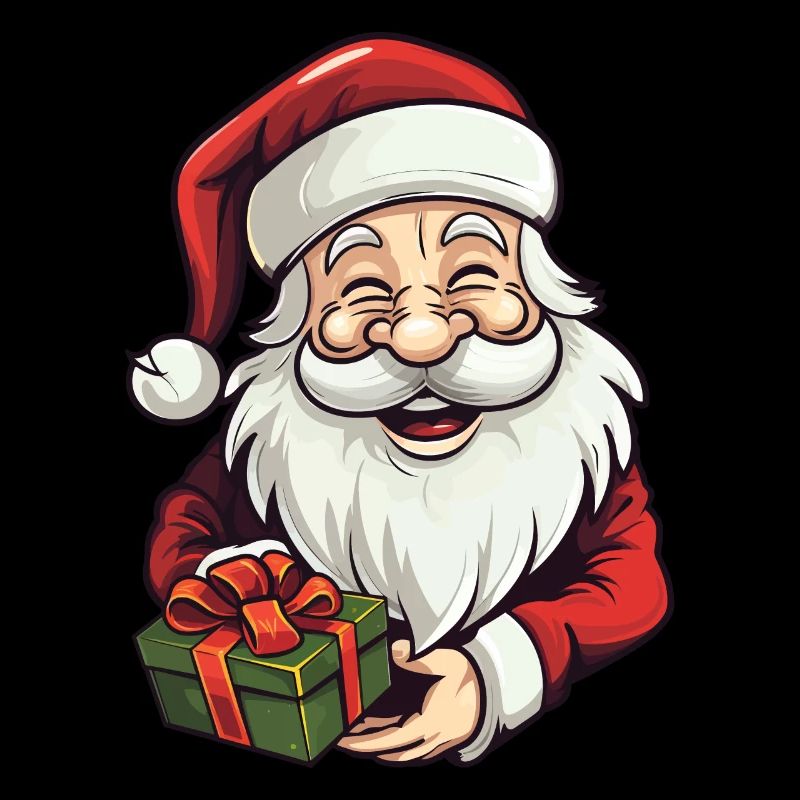 Funny classic Santa Claus with beard