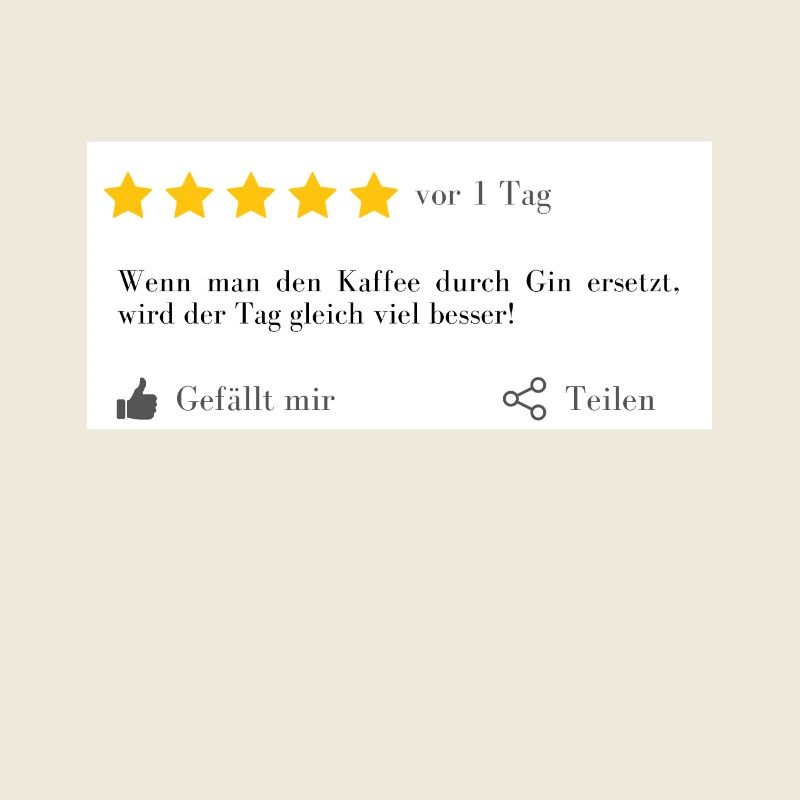 Kaffee durch Gin ersetzen!