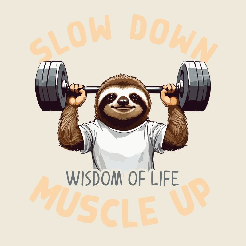 Motivational Sloth Workout Bodybuilding Fun