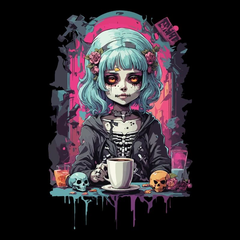 Gothic Dia de Muertos Mädchen Sugar Skull Design