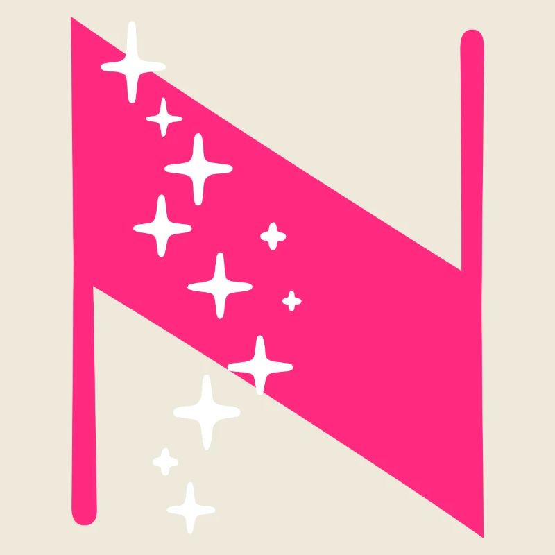 Letter N Glitter