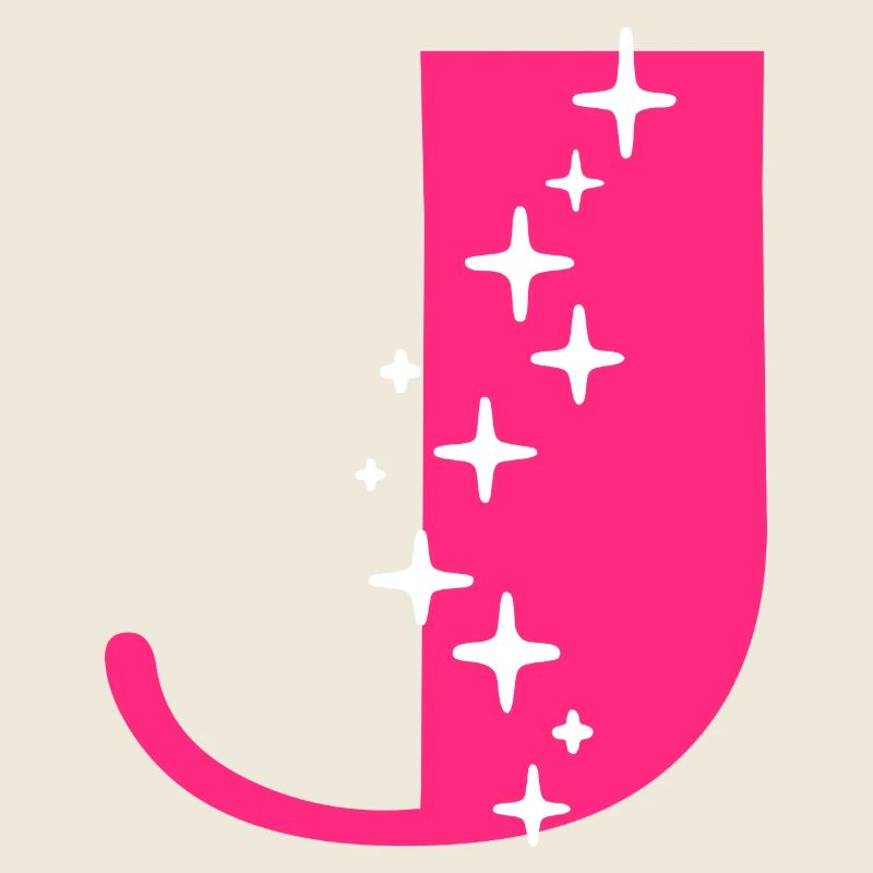 Buchstabe J Glitzer