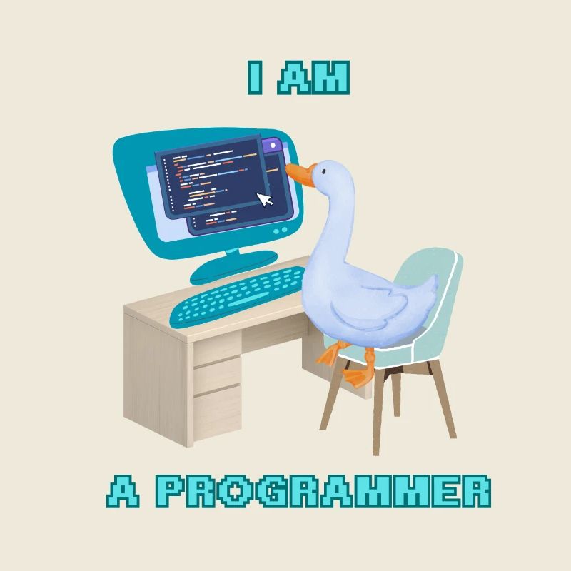 Eine Programmierer-Ente, ein lustiges Design für Programmierer