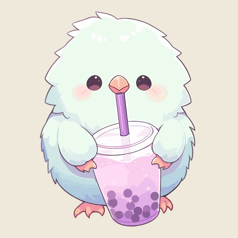 Inséparable kawaii boit Boba Bubble Tea Chibi