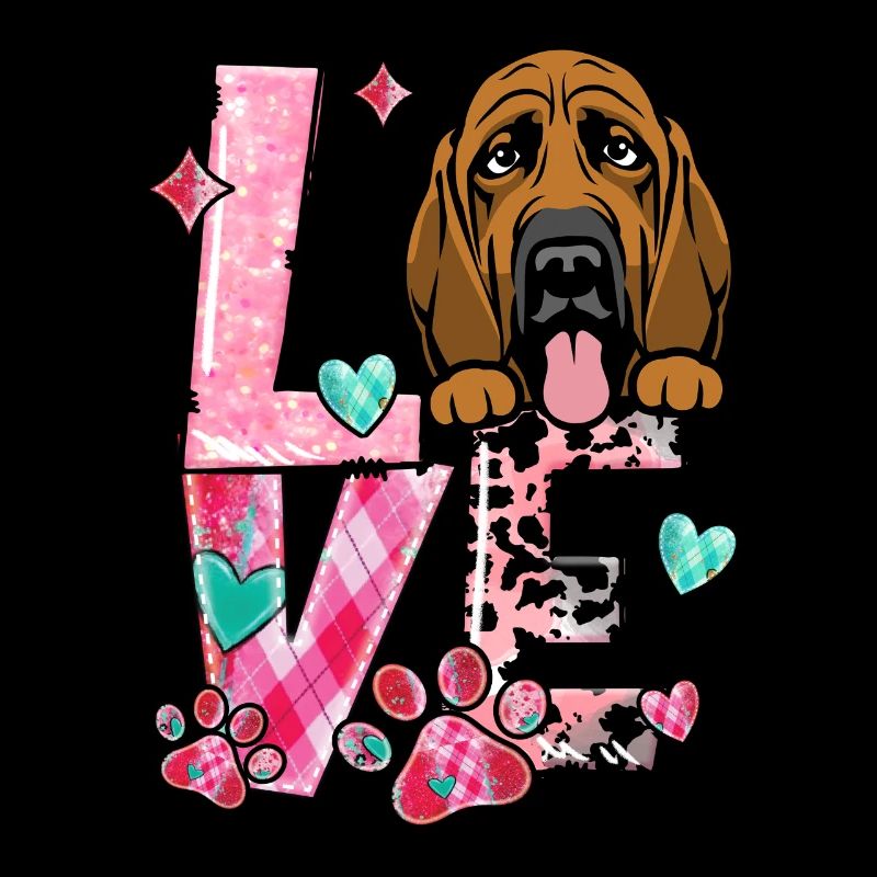 Chien de limier j’aime mon chien Saint-Valentin