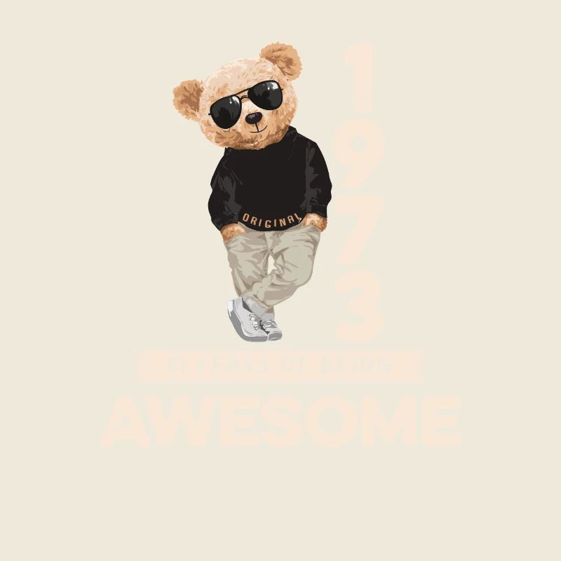 1973 Geburtstag Teddy Bär Being Awesome Orignal