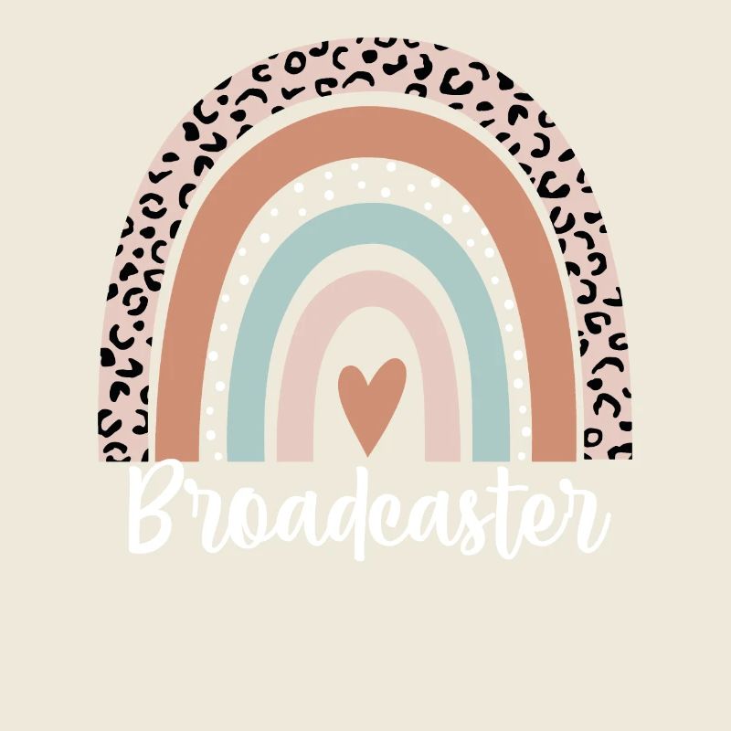Broadcaster Rainbow Leopard Funny Broadcaster