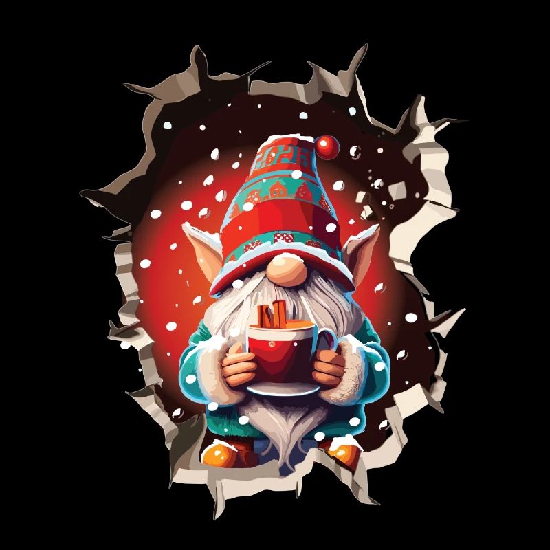 Hiver, Noël, Gnome, Percée, Trou