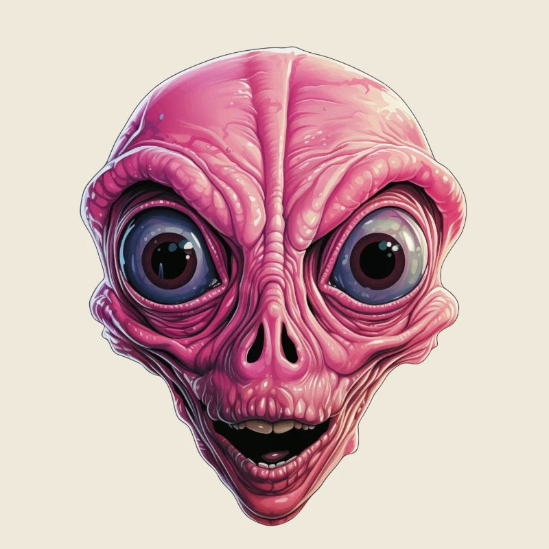 Schockierter Alien, Schock, Alien Gesicht, Neugier
