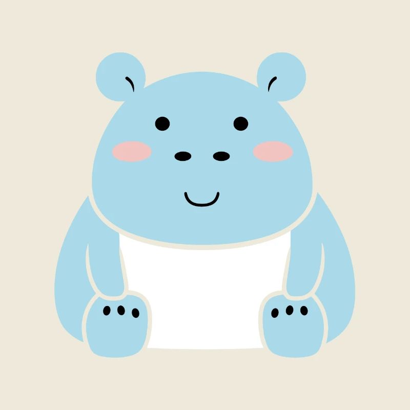 Amour petit hippopotame