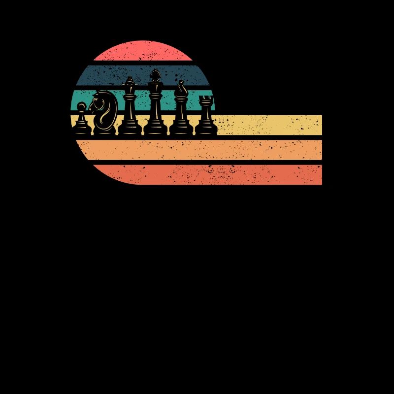 Vintage Chess Player Retro Sunset Chess