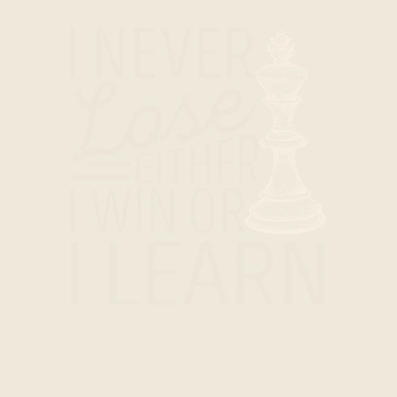 Ich verliere nie, entweder ich gewinne oder ich