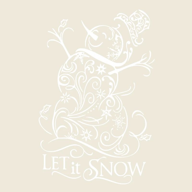 Snowman calligraphy