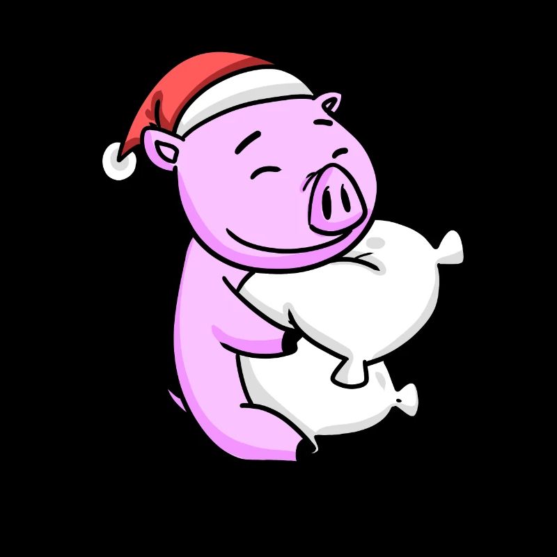 Cochon Mignon Fatigué Noël