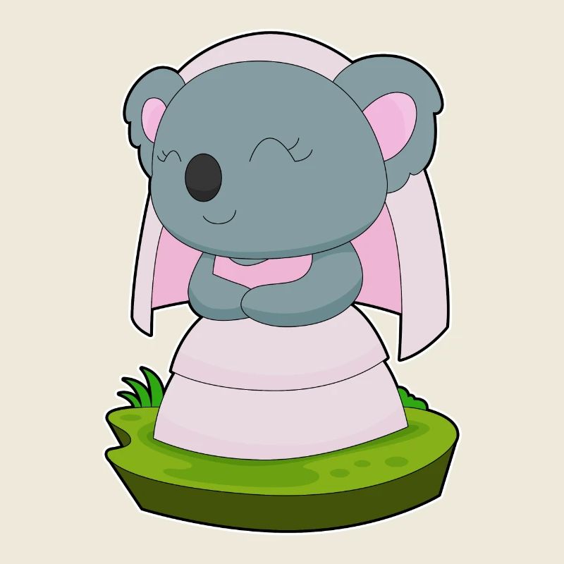 Koala Braut Schleier Hochzeit