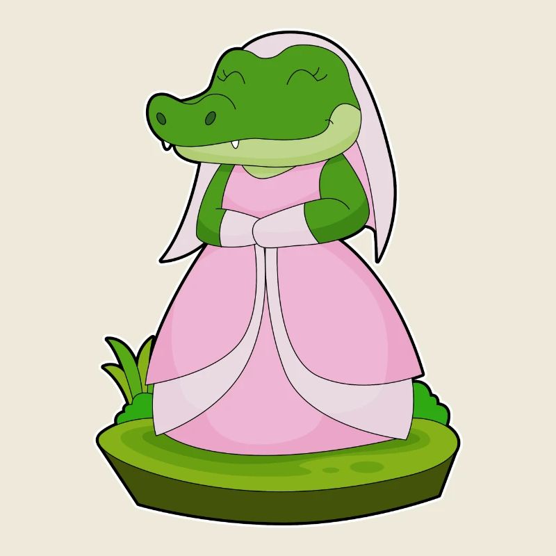 Krokodil Braut Schleier Hochzeit
