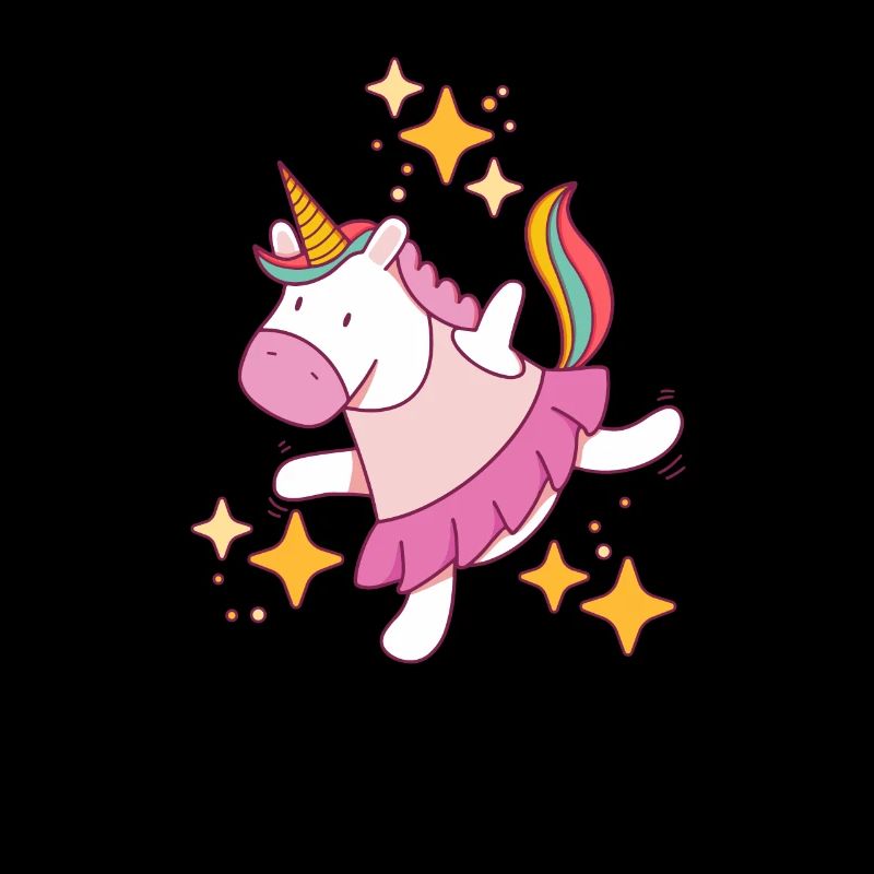 Ballet Dancer Unicorn Rainbow Ballerina Tutu