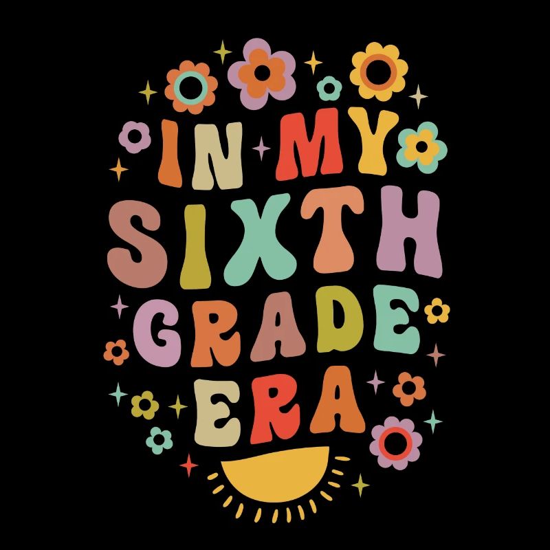 Dans mon ère de sixième année 6e année Groovy Vintage