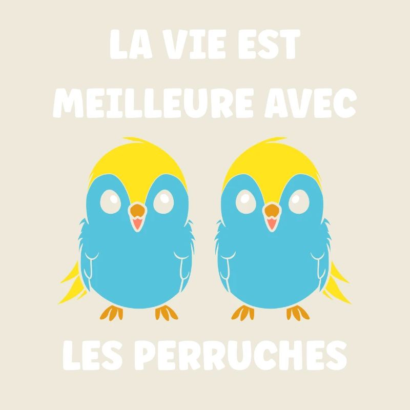 Oiseaux perruches humour petite perruche