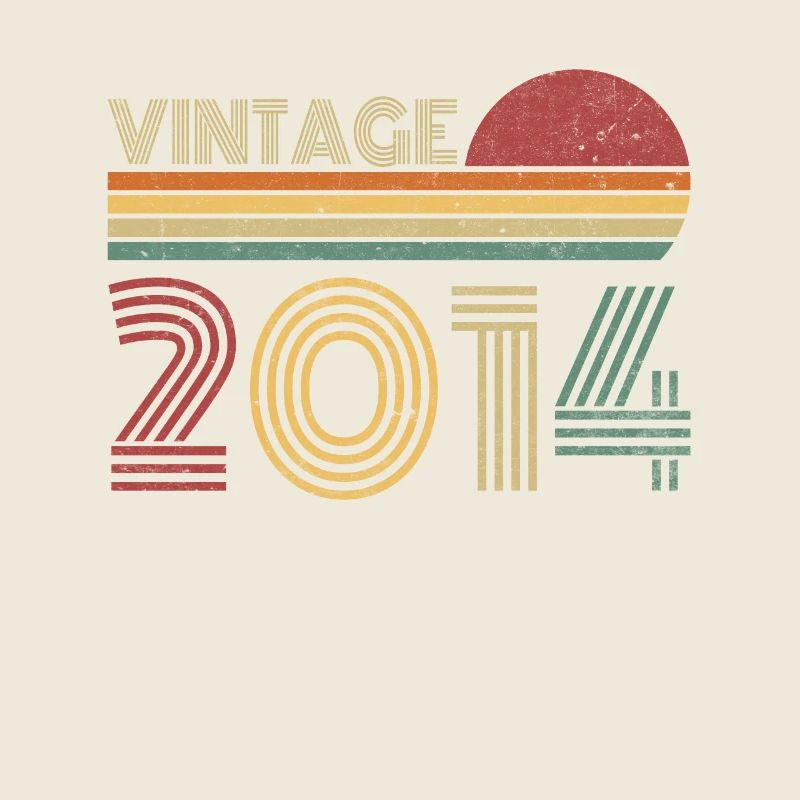 Vintage 2014 Vintage Birthday Retro