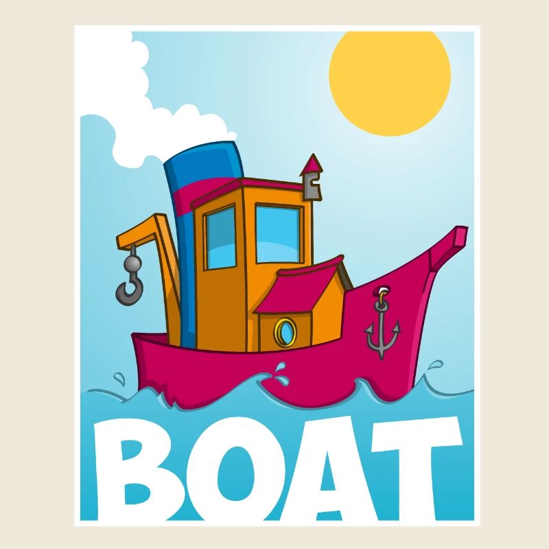 Image de bande dessinée d’un remorqueur amusant