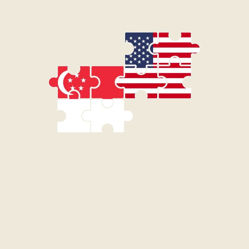 Singapour, Etats-Unis, drapeau, Américain, Singapourien