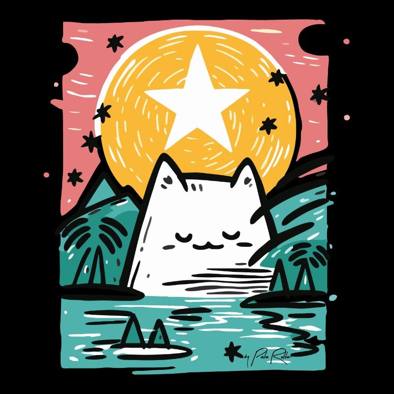 Chat endormi dans la nature