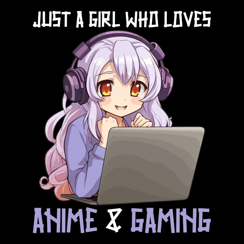Kawaii Mädchen Anime Manga Mädchen Katze