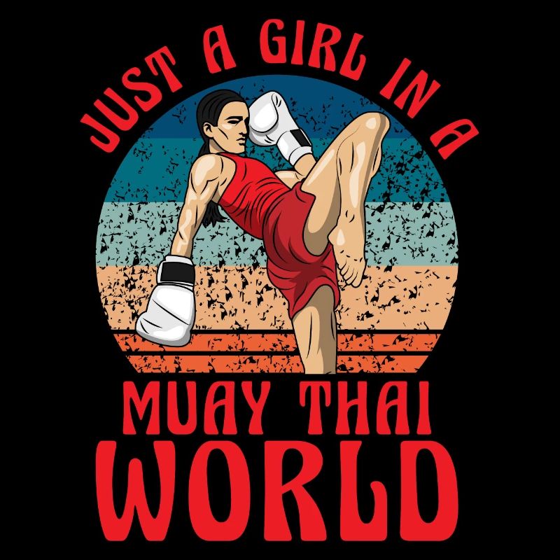 Nur ein Mädchen in einer Muay Thai Welt