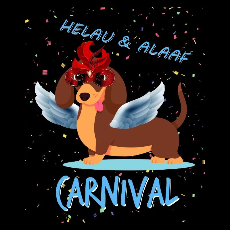 Dackel, Karneval, Fasching, Helau, Alaaf, Engel
