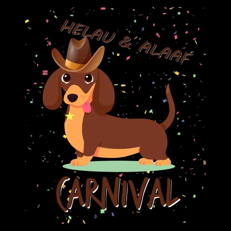 Teckel, Carnaval, Carnaval, Helau, Alaaf, Cowboy