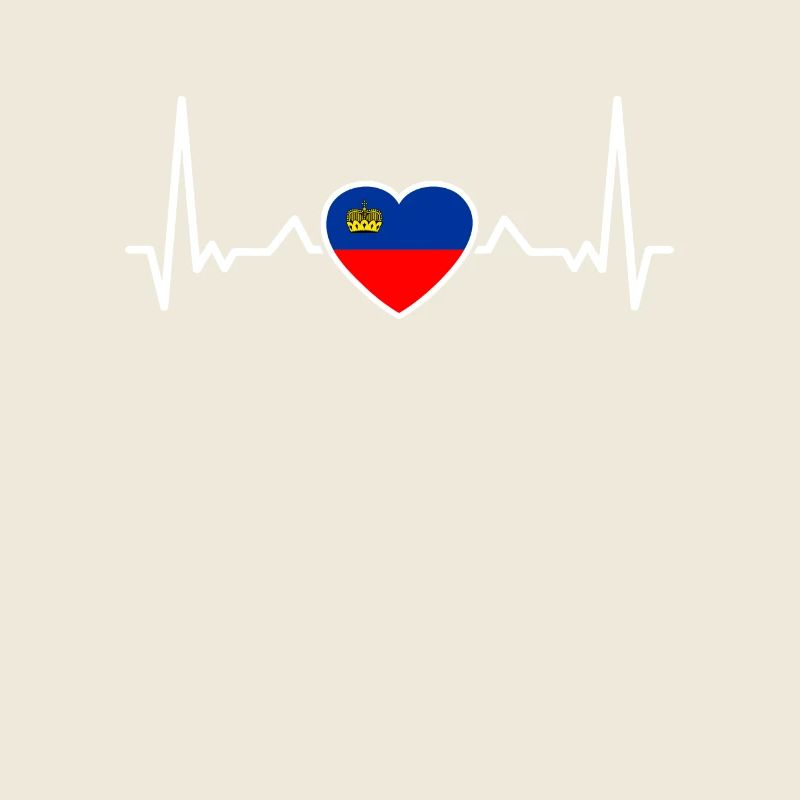 Liechtenstein Heartbeat Drapeau du Liechtenstein