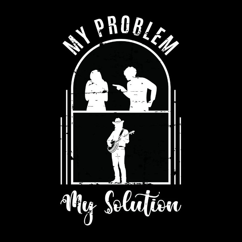 Banjo Player My Problem My Solution Pictogram Mom