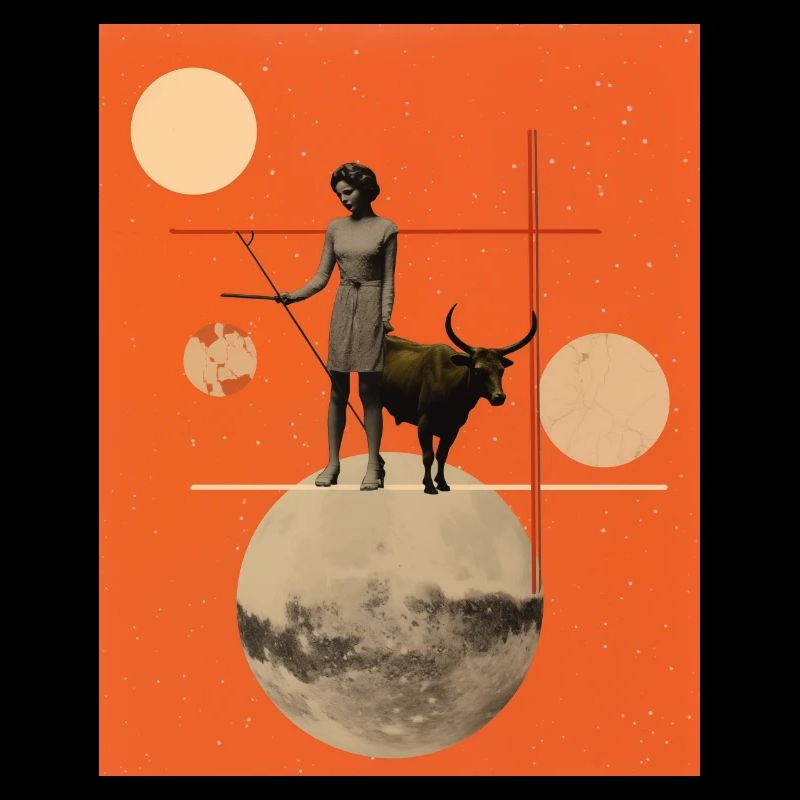 Sagittaire collage art astrologie