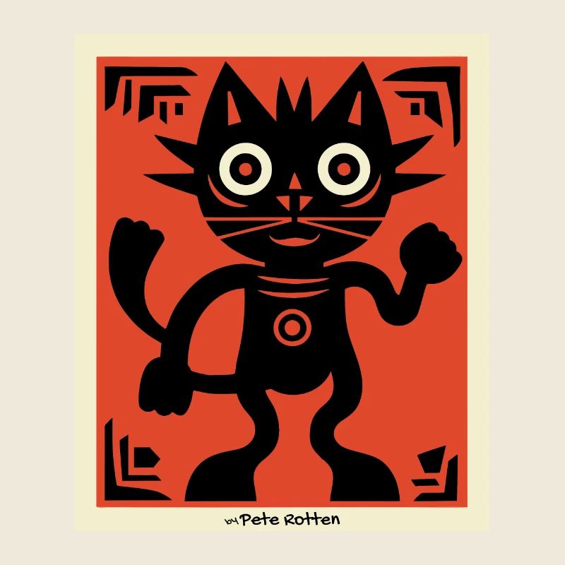 Moderne Kunst Katze