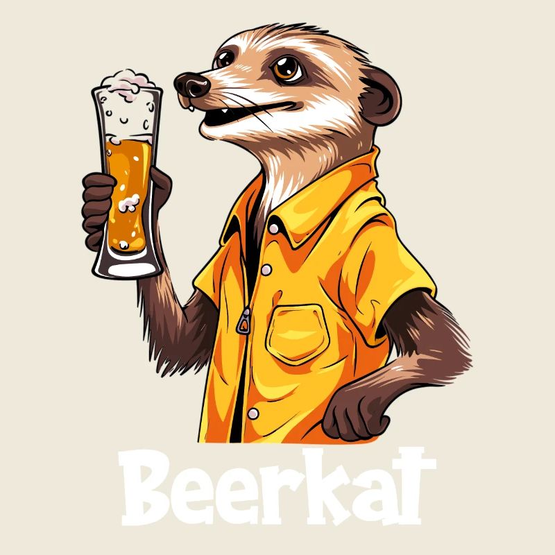Erdmännchen Trinkt Bier Meerkat Beerkat