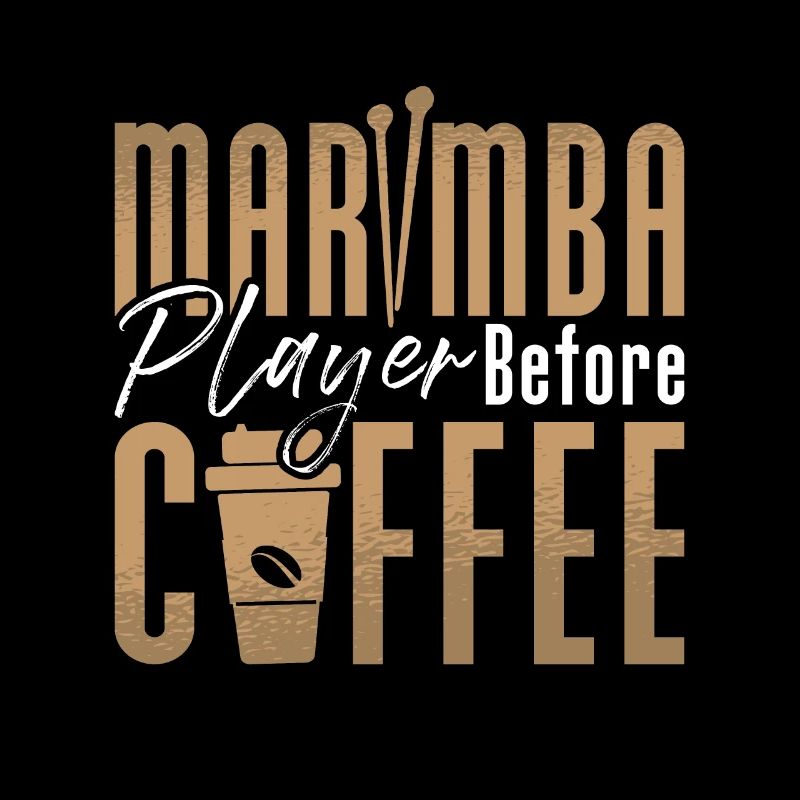 Joueur de marimba avant l’amateur de café de percussions