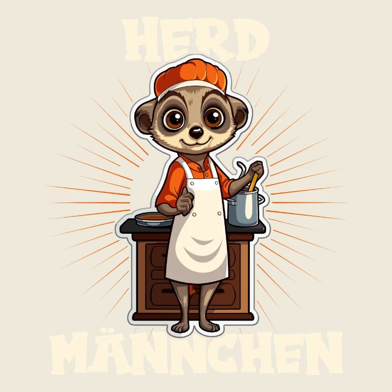 Erdmännchen kochen Koch Kochmütze Herdmännchen