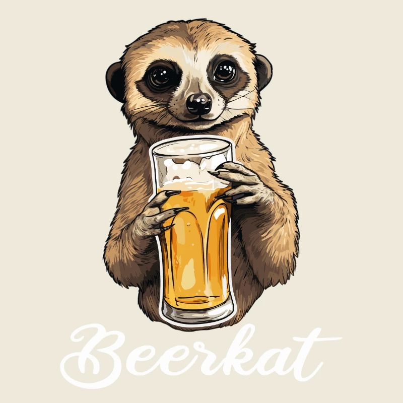 Erdmännchen Trinkt Bier Meerkat Beerkat