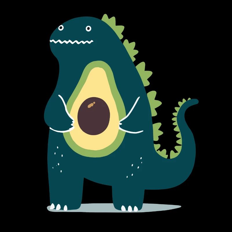 Dinosaurier mit Avocado