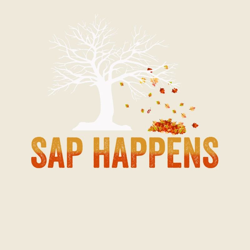 Maple Syrup Tree Tapping Funny Autumn