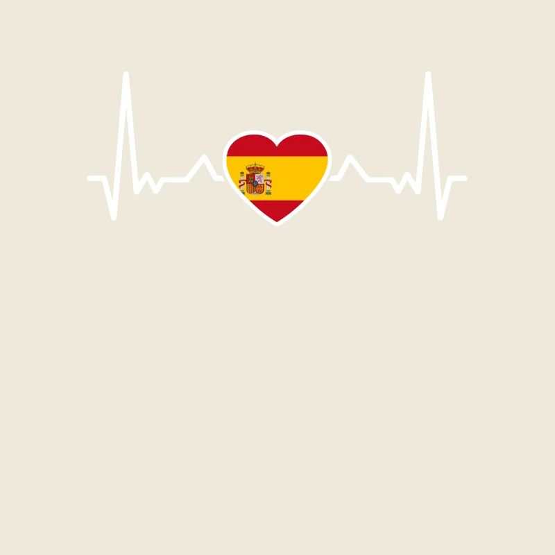 Spanien Herzschlag Spanische Flagge Spanier