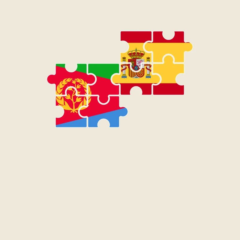 Érythrée Espagne Drapeau Espagnol Érythréen