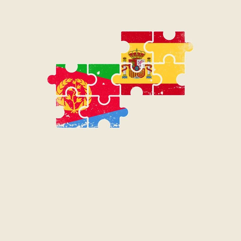 Érythrée Espagne Vintage drapeau espagnol érythréen