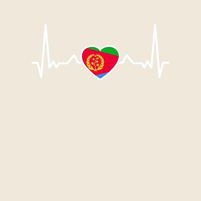 Érythrée Heartbeat Drapeau érythréen Érythréen
